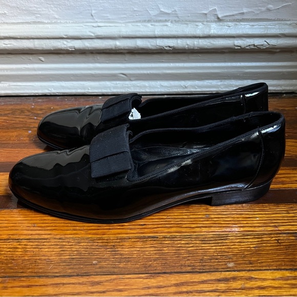 Barney’s New York Tuxedo Slip On Loafer Shoe, Black Patent Leather, Sz 9.5M - Picture 5 of 6